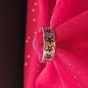 Men's Sterling Silver Ring with Stars